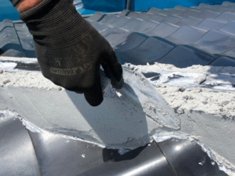 なんばん漆喰（シルガード）で土台造り